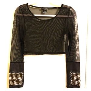 Blackheart studded netting top